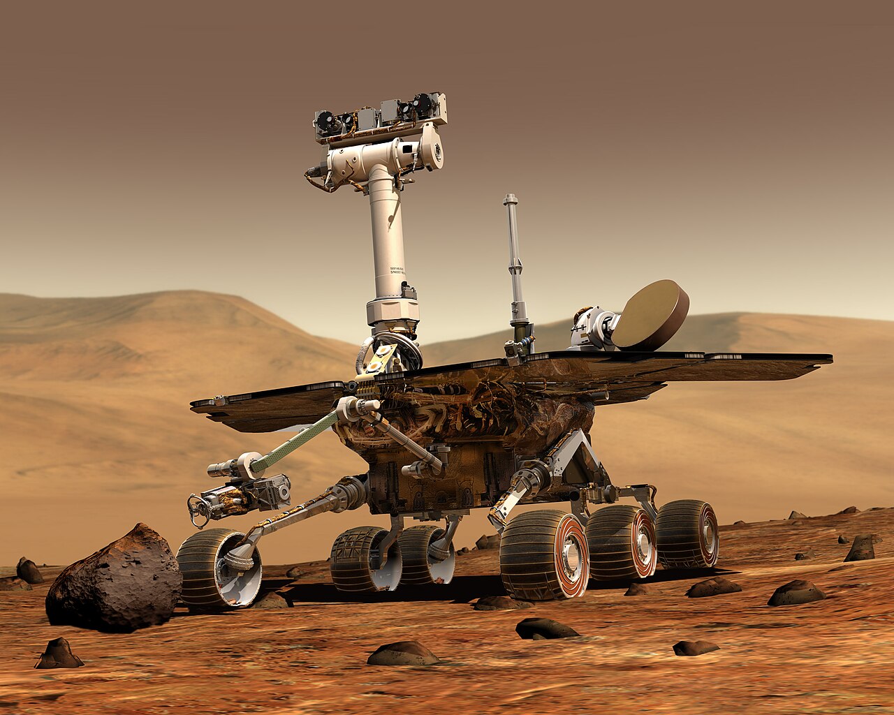 Martian surface landscape
